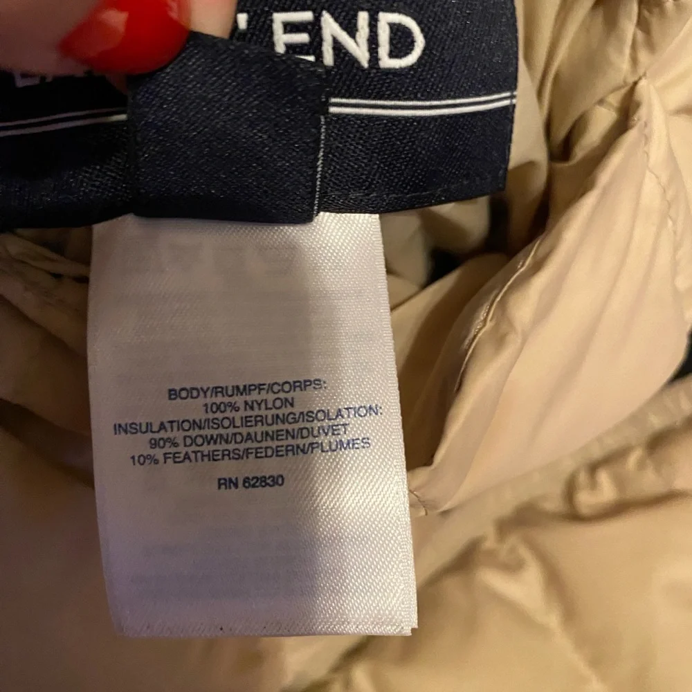 Lands End black/cream puffer jacket L - Picture 13 of 17